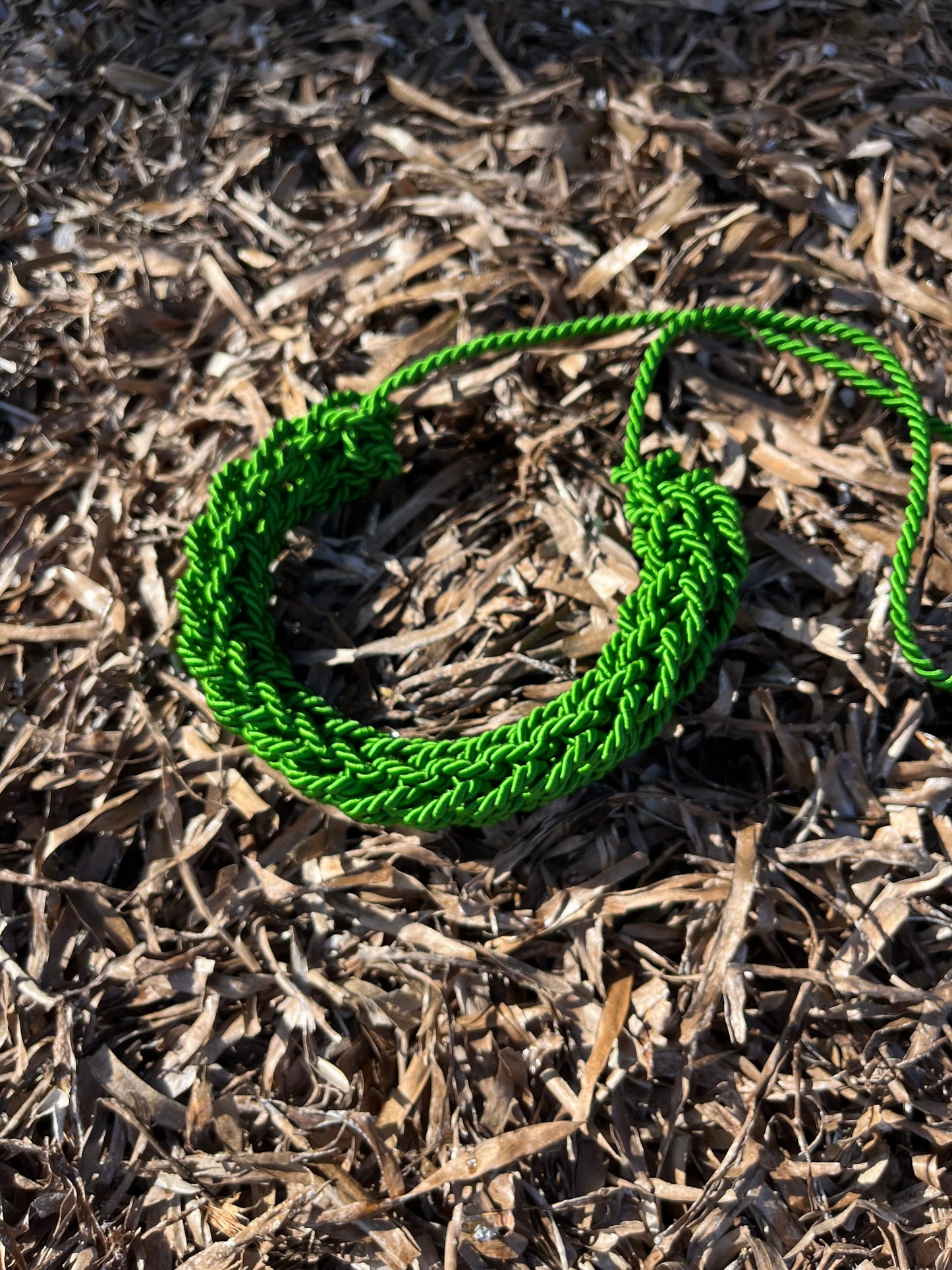 Handknitted Necklace Green