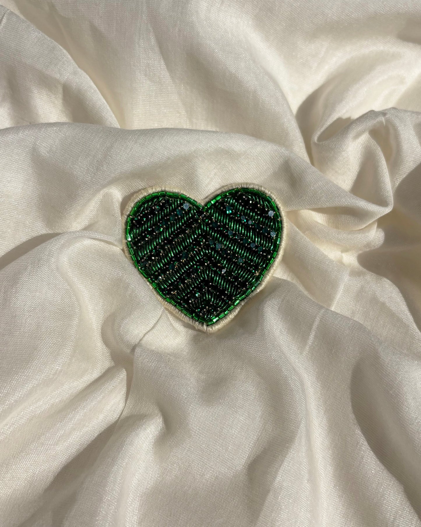 Green Heart Brooch