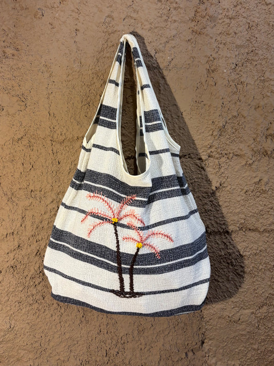 Striped  Palm Bag