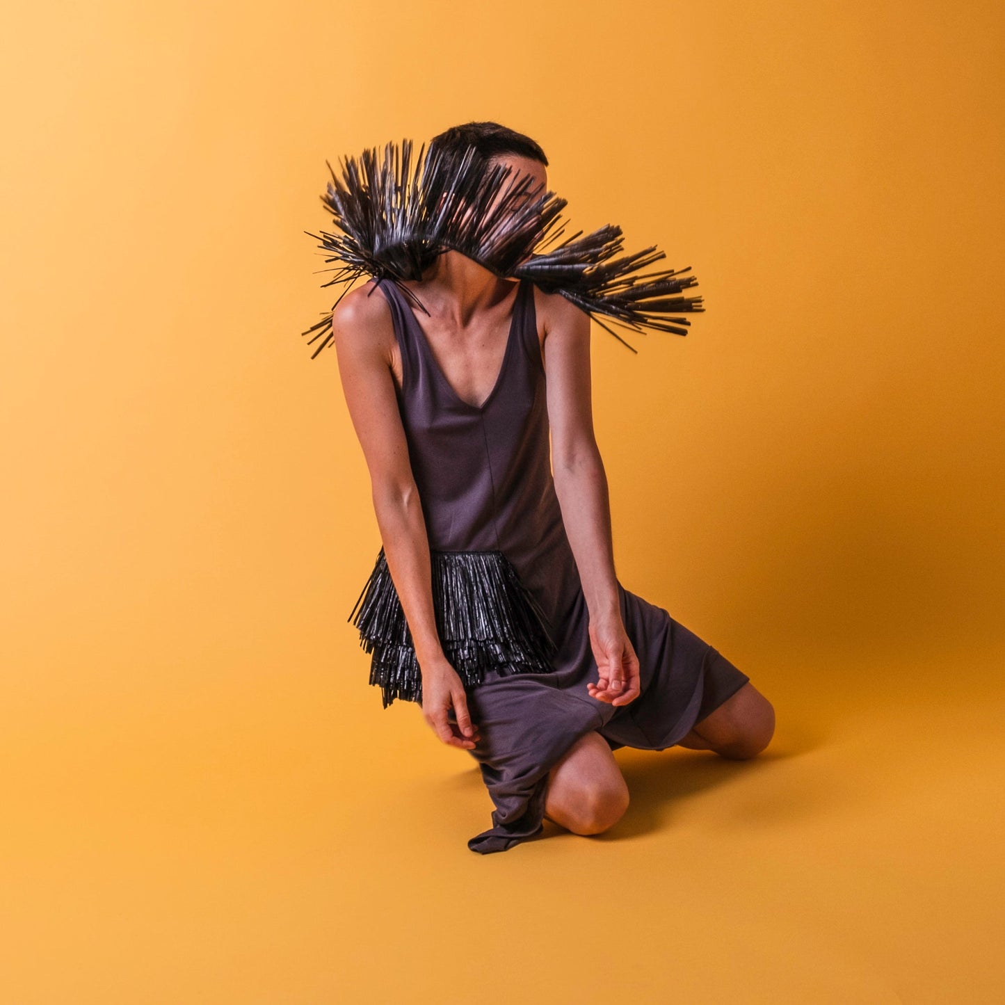 Raffia Ruffle Dress