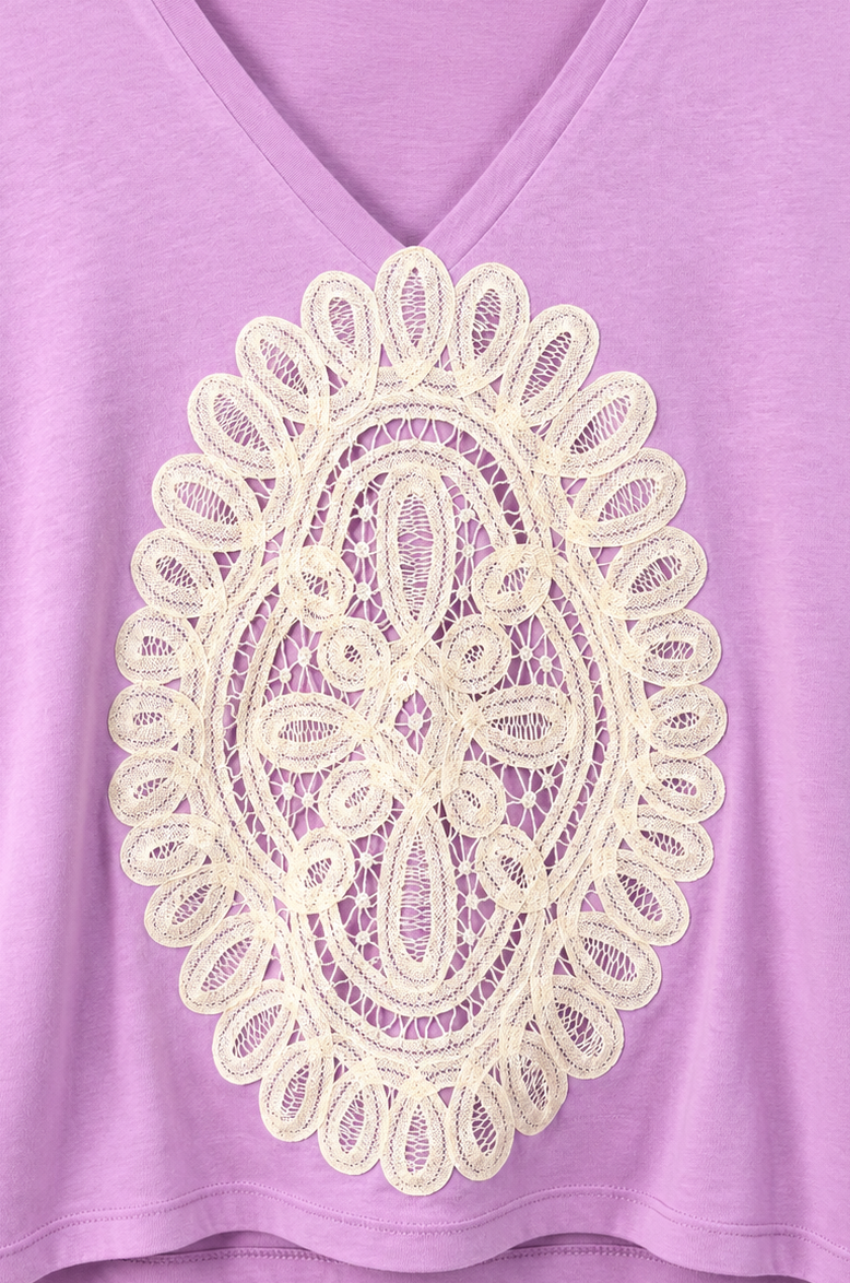 Pink Embroidered t-shirt